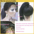 Factory price high quality glueless high ponytail full lace wigs with baby hair